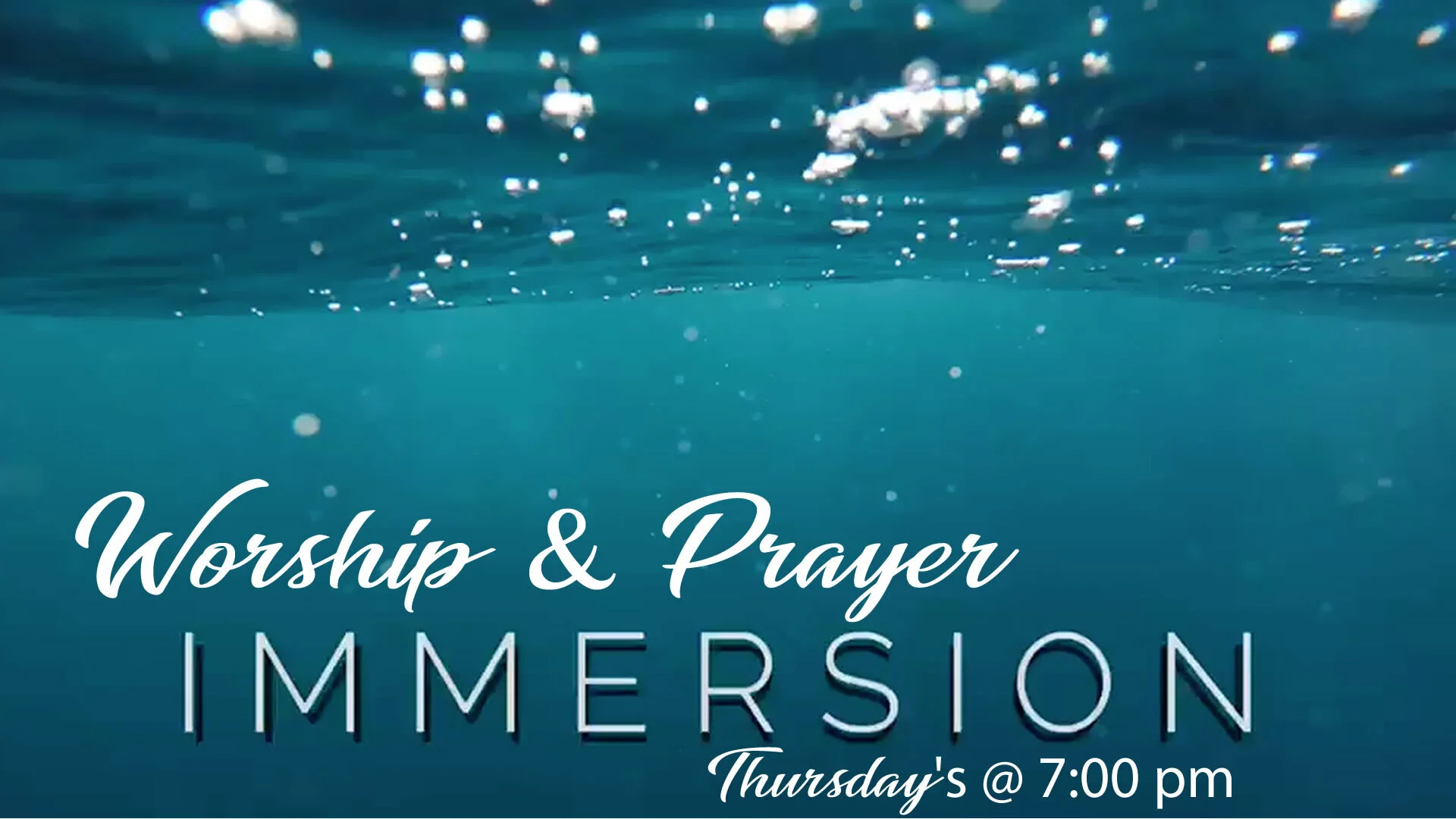 Immersion Prayer &amp; Worship - Facebook Live Service