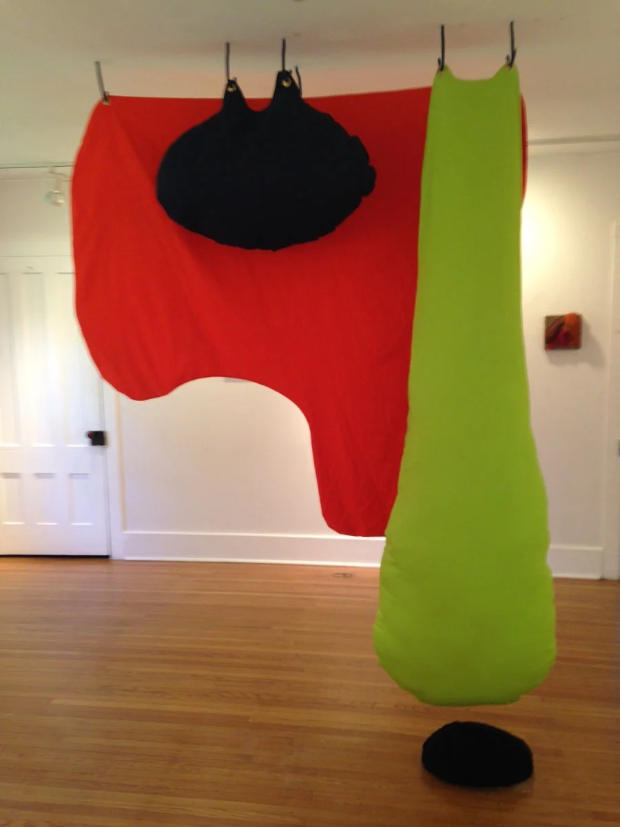 Organic Sculpture in Red, Yellow, Blue and Black