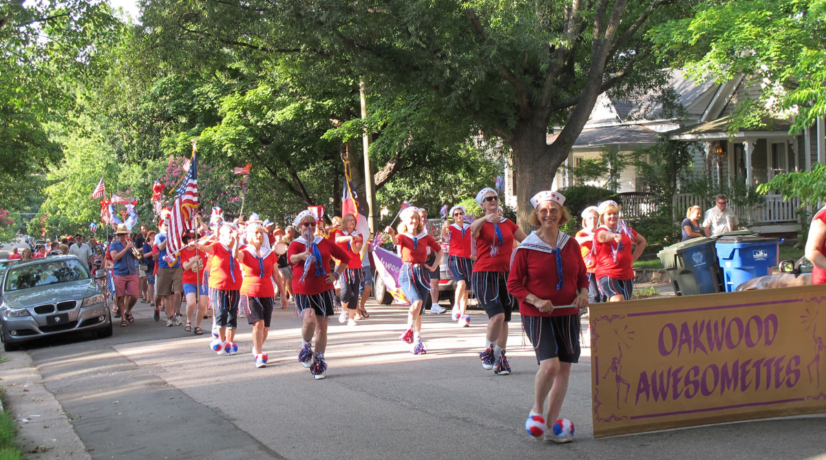 Oakwood Awesomettes™ at the July 4th Parade