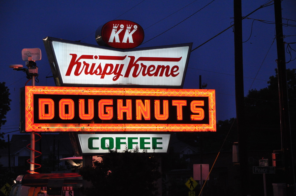 Krispy Kreme sign with all lights working!