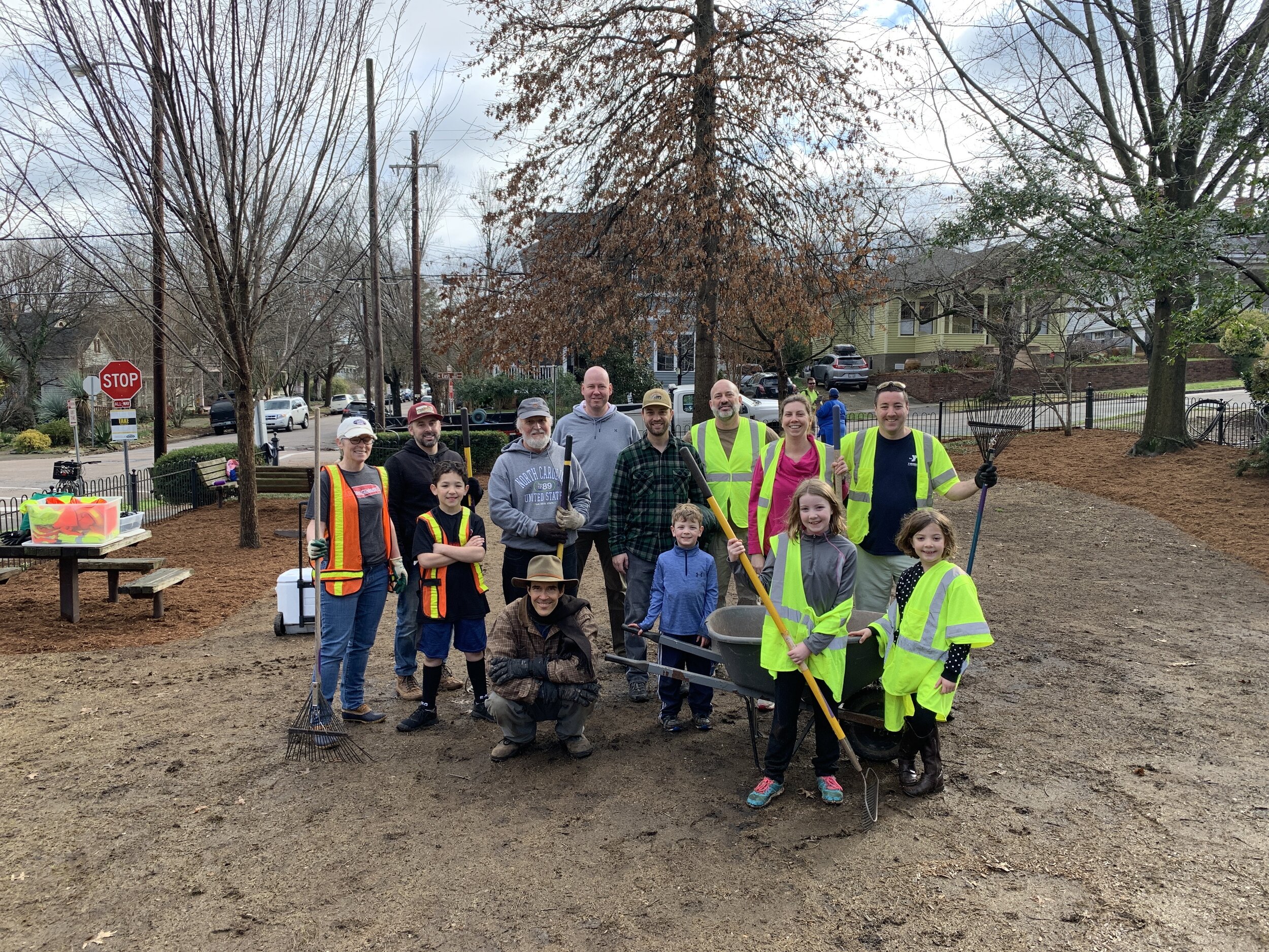 Park sodding and mulching