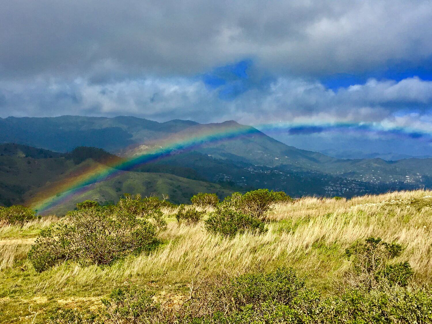 rainbow on a mountain.JPG