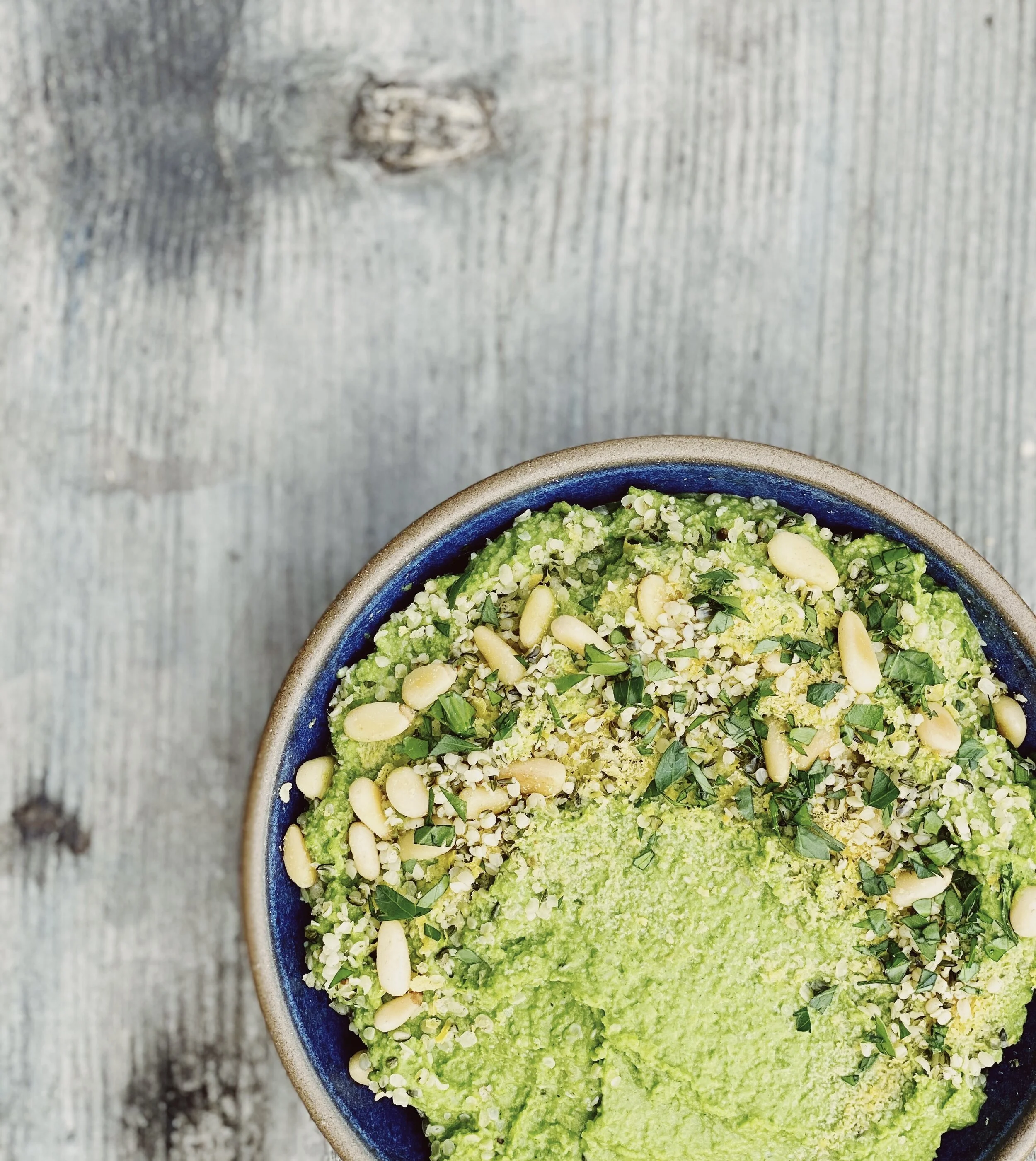 Kale Pesto + Pesto Hummus The Coast Ridge Bay Area