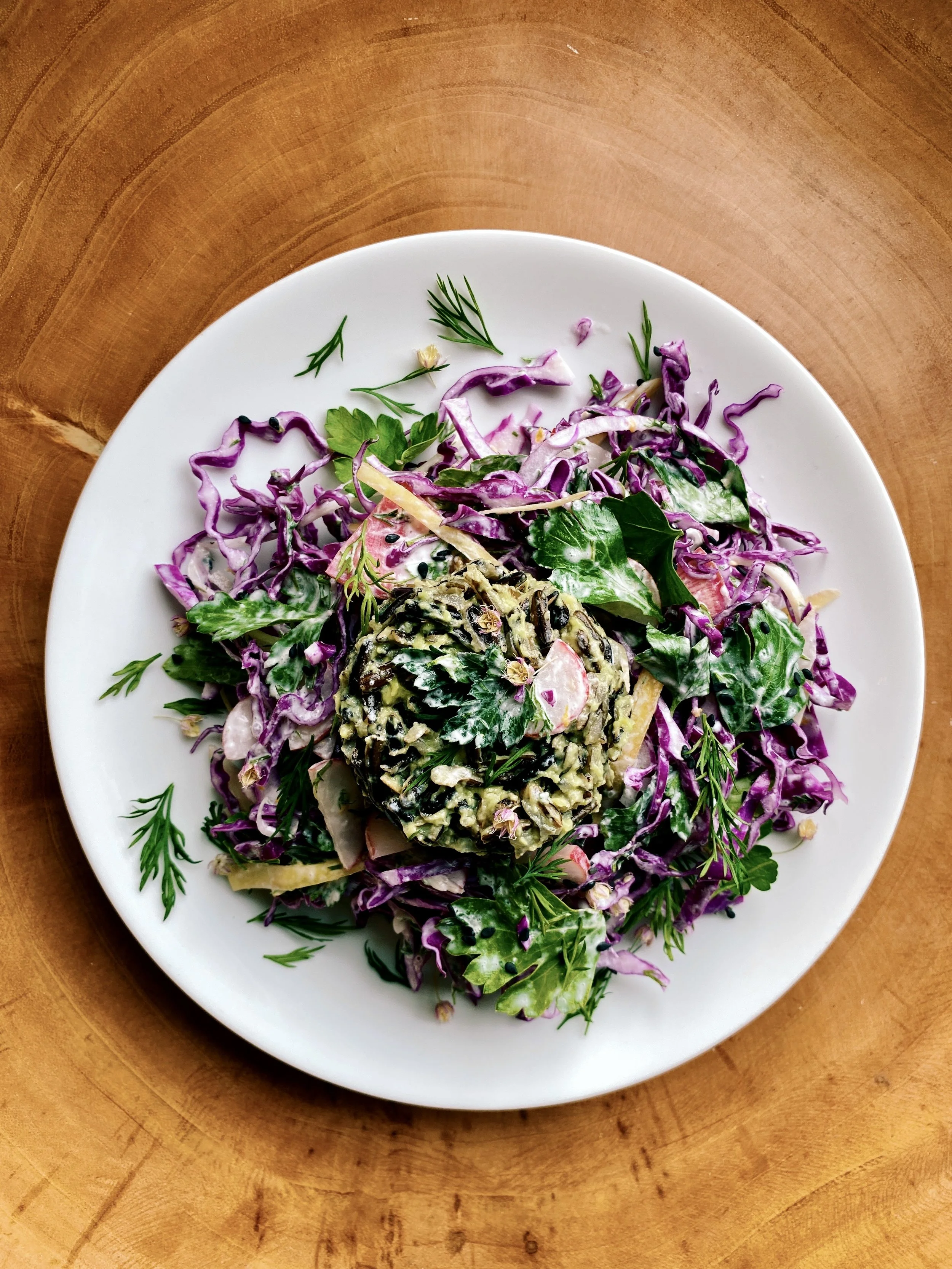 Tangy Cabbage Carrot Slaw 