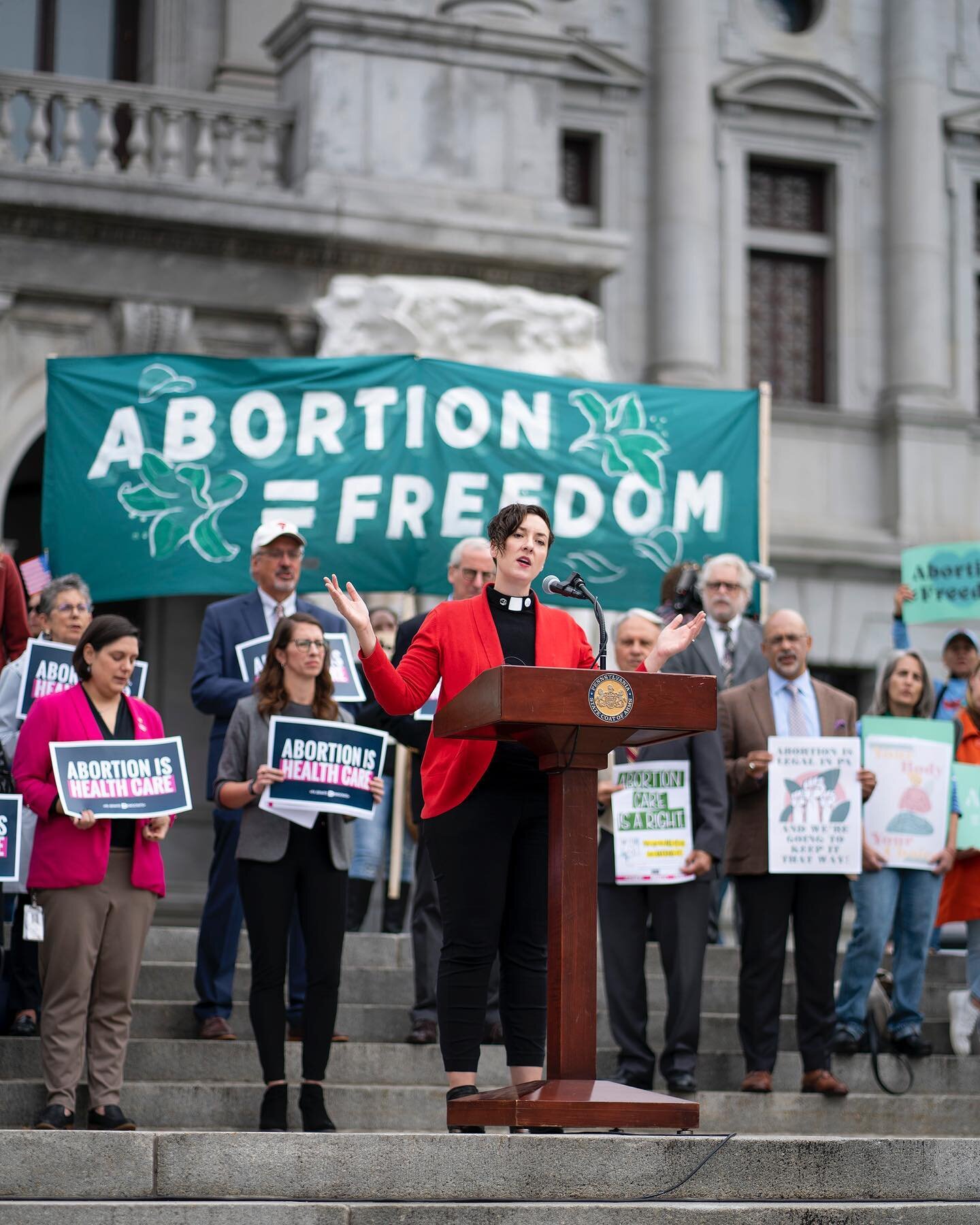 Demonstrators from across Pennsylvania rallied on the capital steps this week, to protect abortion freedom and reproductive healthcare.

The republican controlled PA legislature is passing a constitutional amendment to end the right to an abortion in