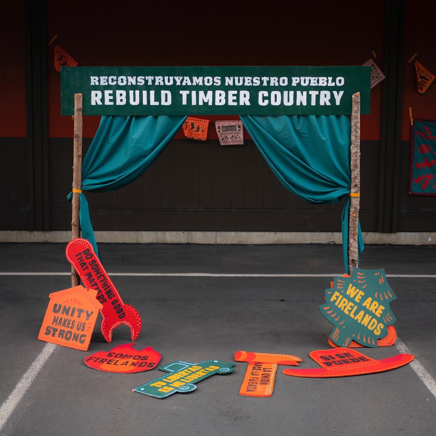 Making organizing visible with our friends at Firelands:

We started with a series of conversations that drew out what Firelands looks like: the colors, shapes, fonts, slogans.

&hellip;and then we made it real! 
A big banner for parades and tabling 