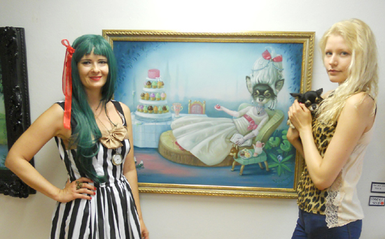 Ilona Cutts, Niia Alakoski and Katherine the Great at Ilona's Opening "The Kingdom Come " 2012