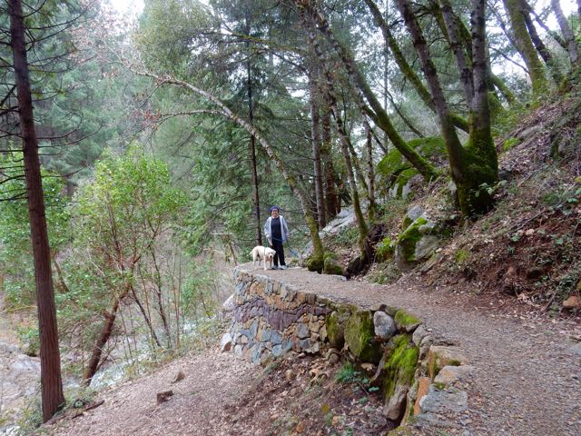 Heading to the suspension bridge.