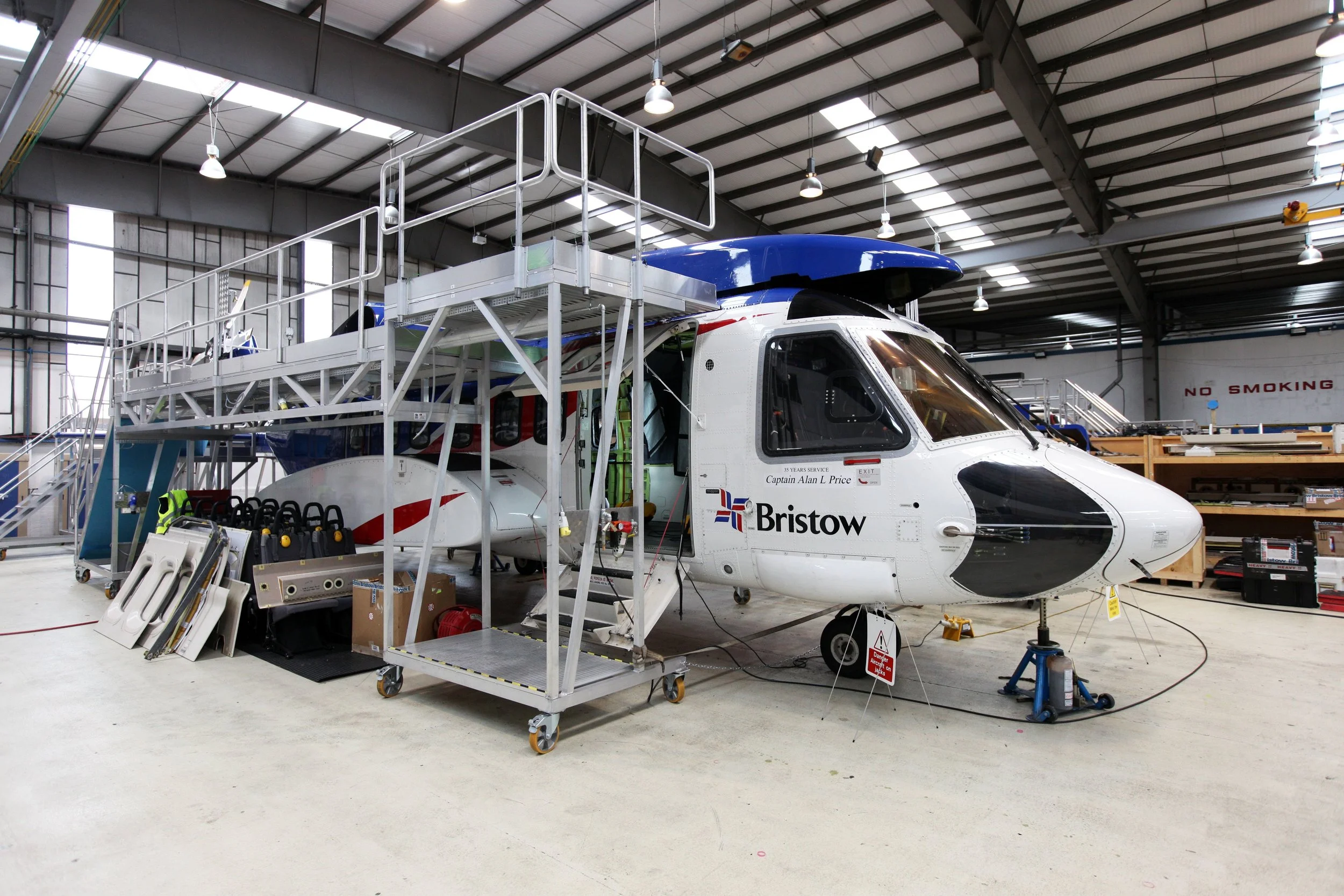 Aluminium Helicopter Docking Stands.