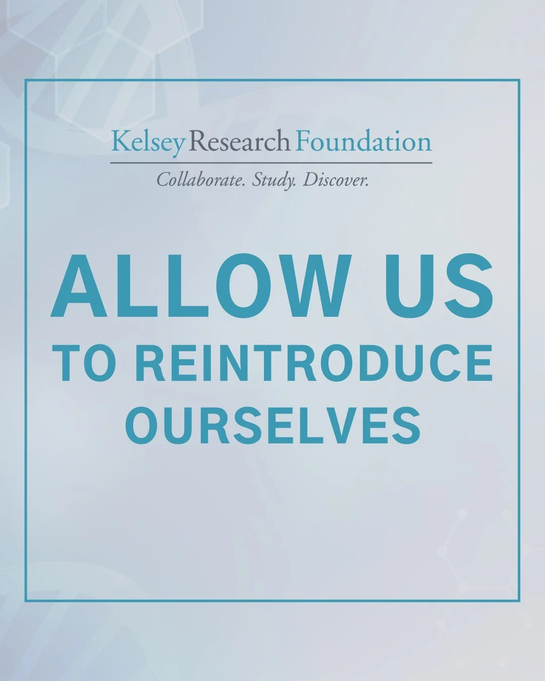 We&rsquo;re so glad you&rsquo;re here. Head over to our link in bio to keep up with us at the Kelsey Research Foundation.