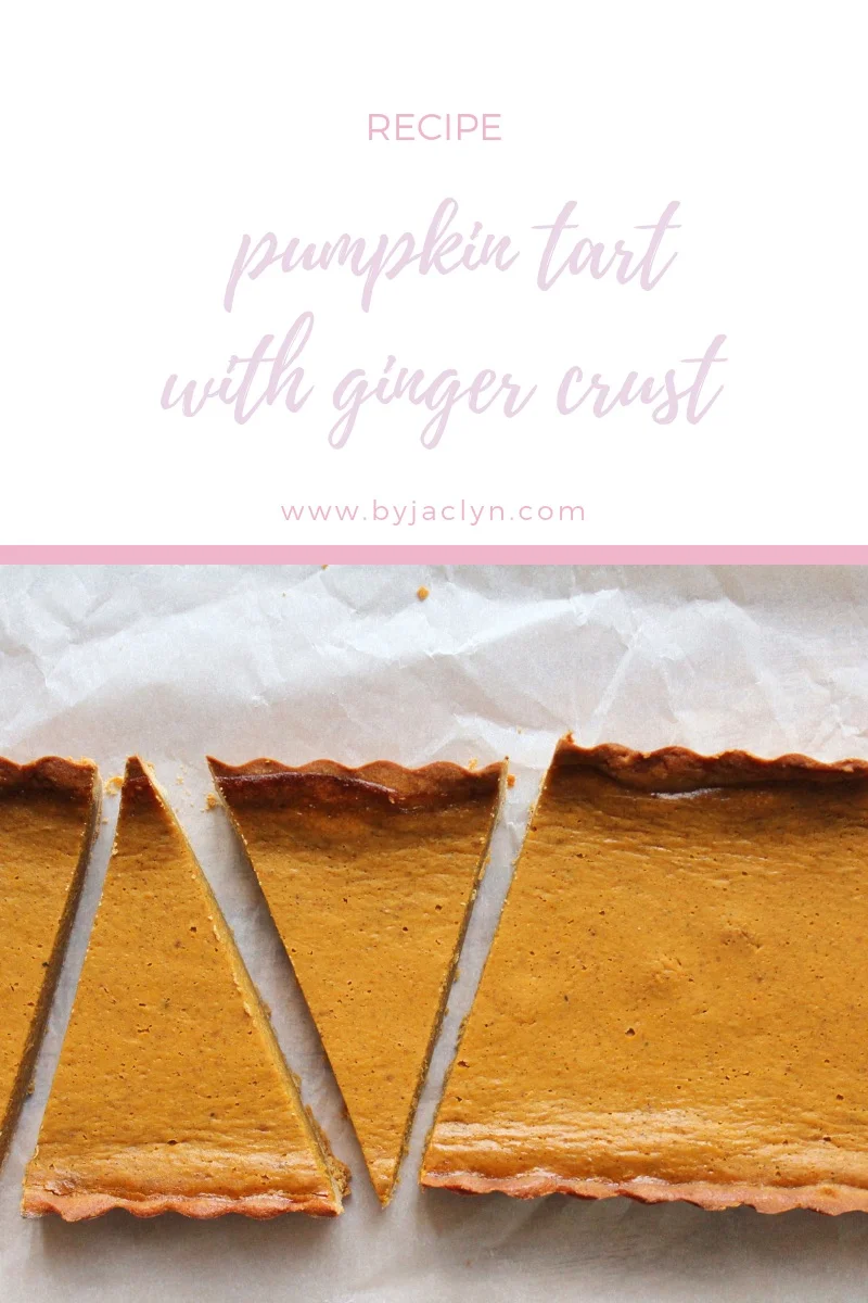 Silky Smooth Pumpkin Tart with a Chewy Ginger Crust