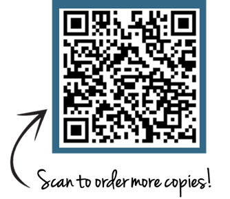 A QR code with an arrow pointing to it.