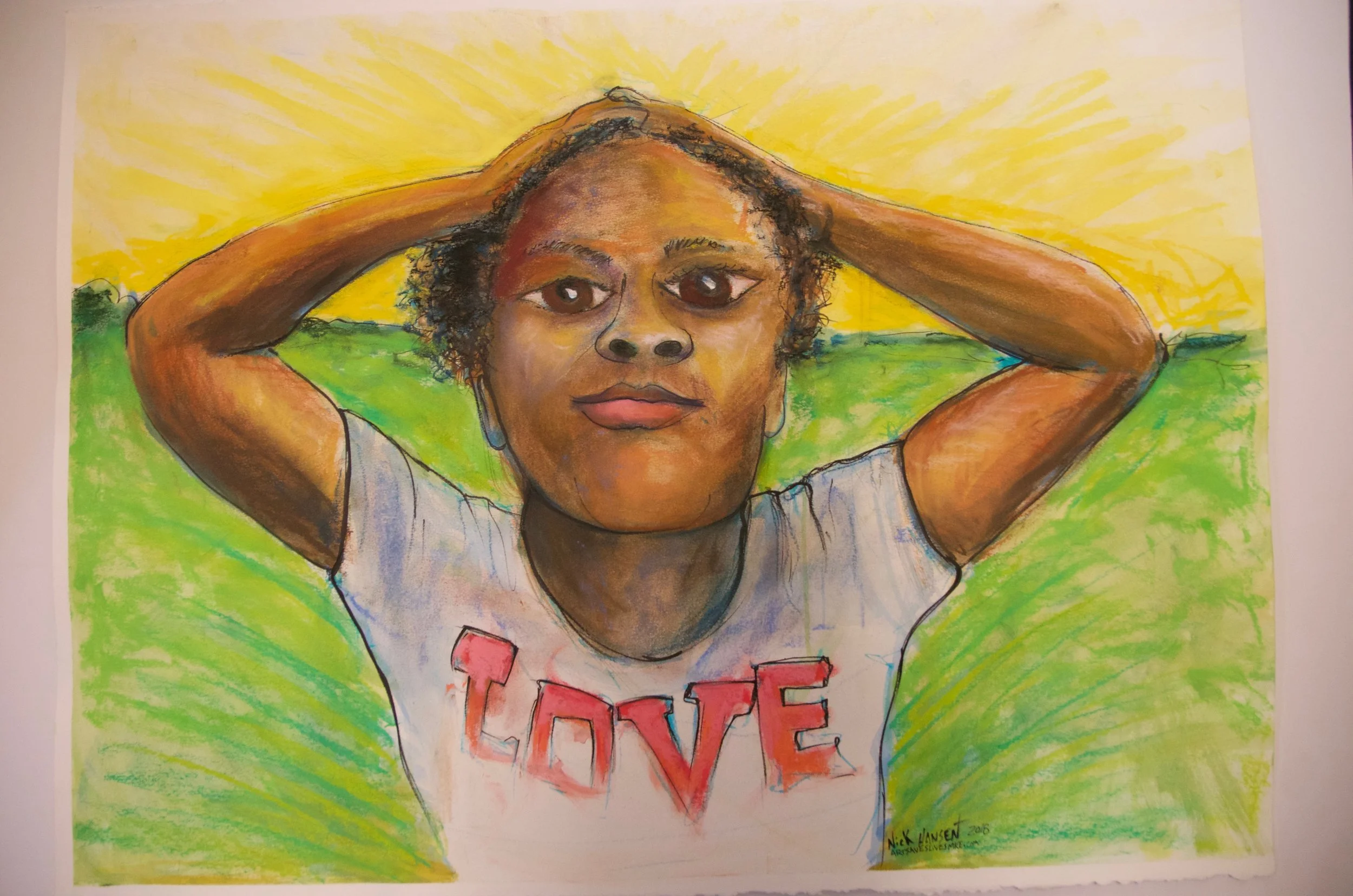 NICK HANSEN Watercolor, ink, and soft pastel on watercolor paper | 23”x30” (unframed) PRICE: $250