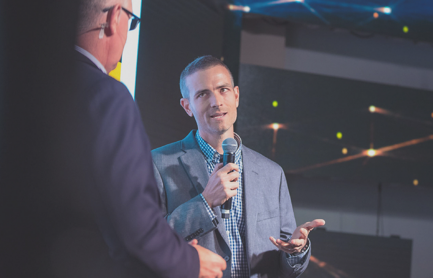 Kevin Brown at SXSW receiving a Valiente Award