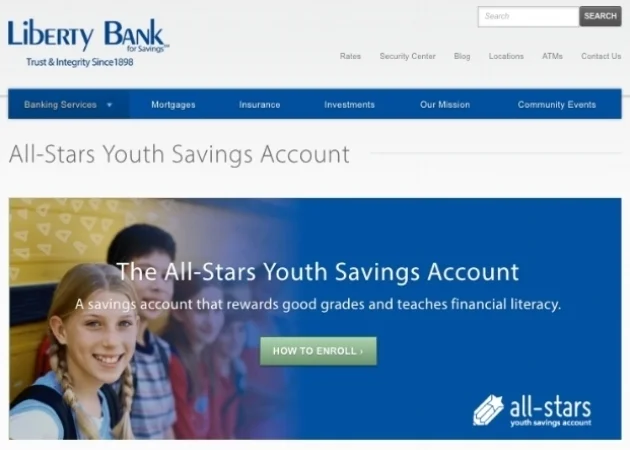 All-Stars Youth Savings Account Page
