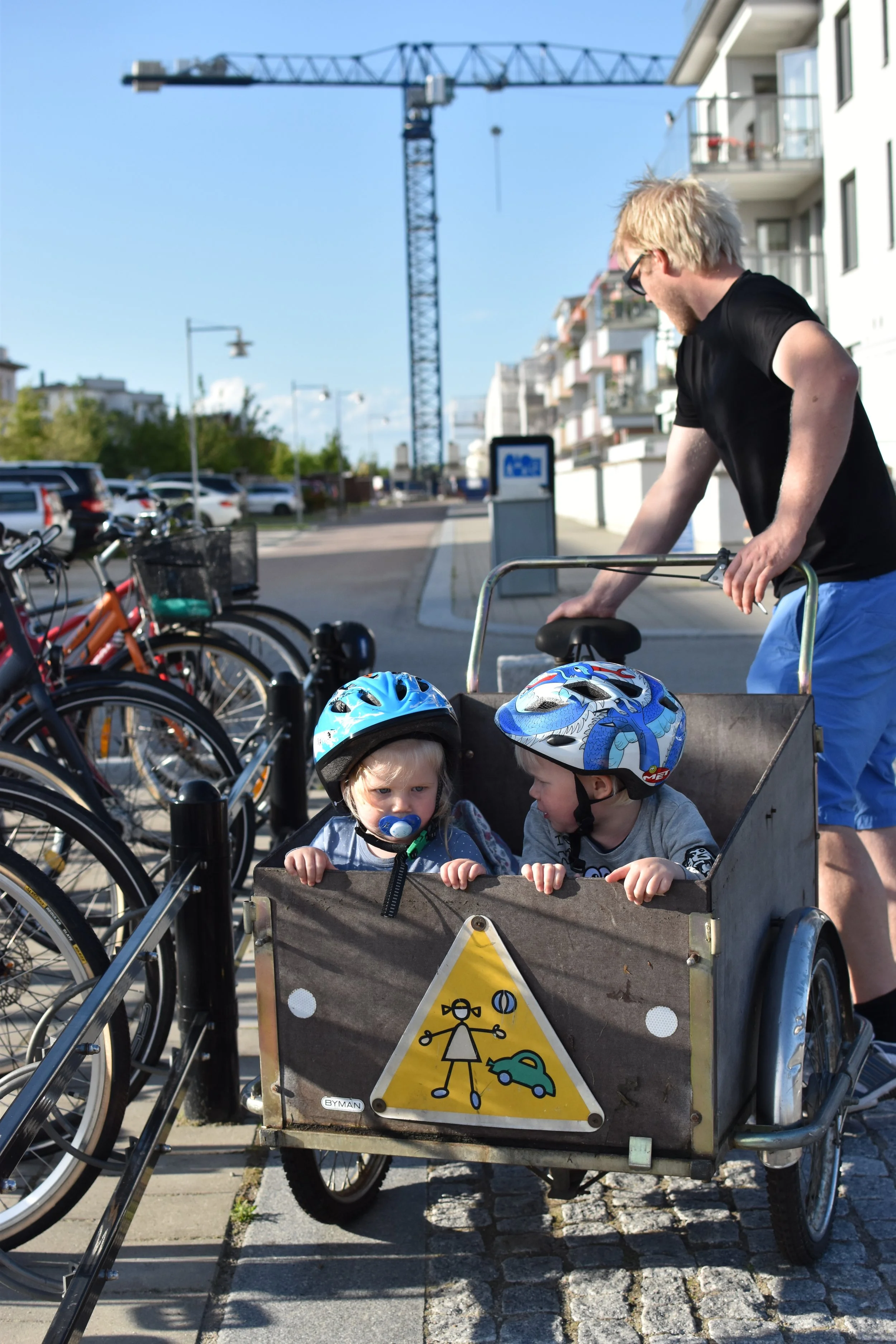 Luftade lådcykeln