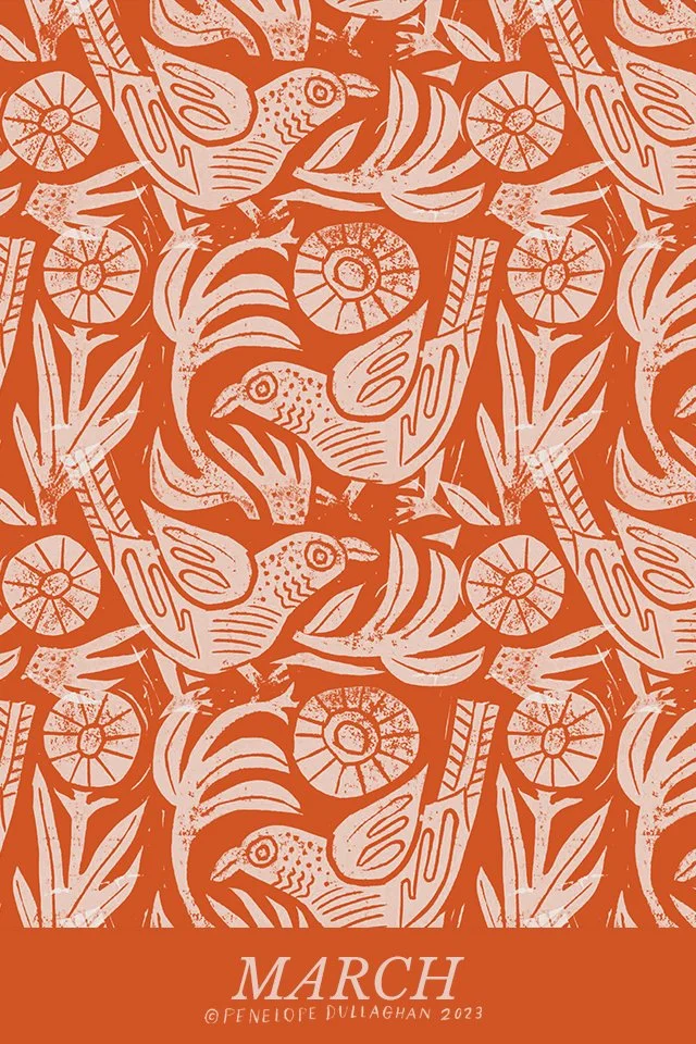 March Color Pattern March Wallpaper Pattern — Penelope Dullaghan