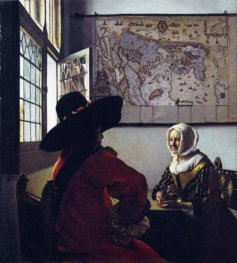 1658, Vermeer, Soldato con ragazza sorridente.jpg
