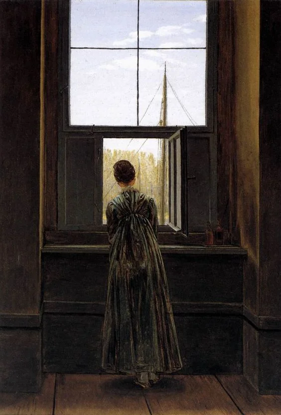 1832, Caspar David Friedrich, Donna alla finestra.jpg