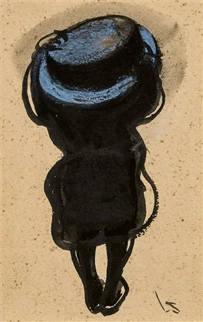1910, Leon Spilliaert, Femme au chapeau vue de dos.jpg