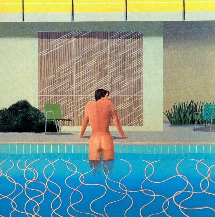 1966, David Hockney, Peter Getting out Nick's pool.jpeg