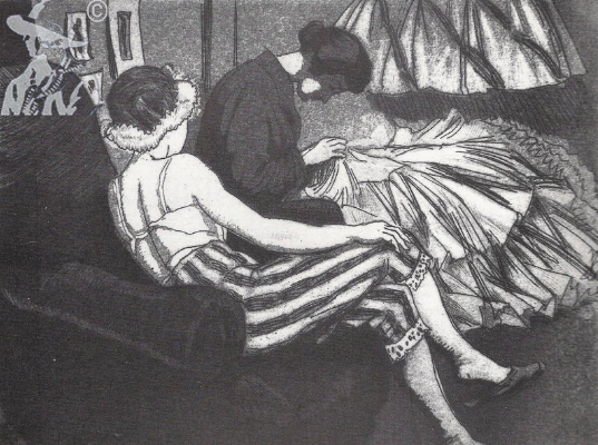 1923, Dame Laura Knight, Dressing Room.png