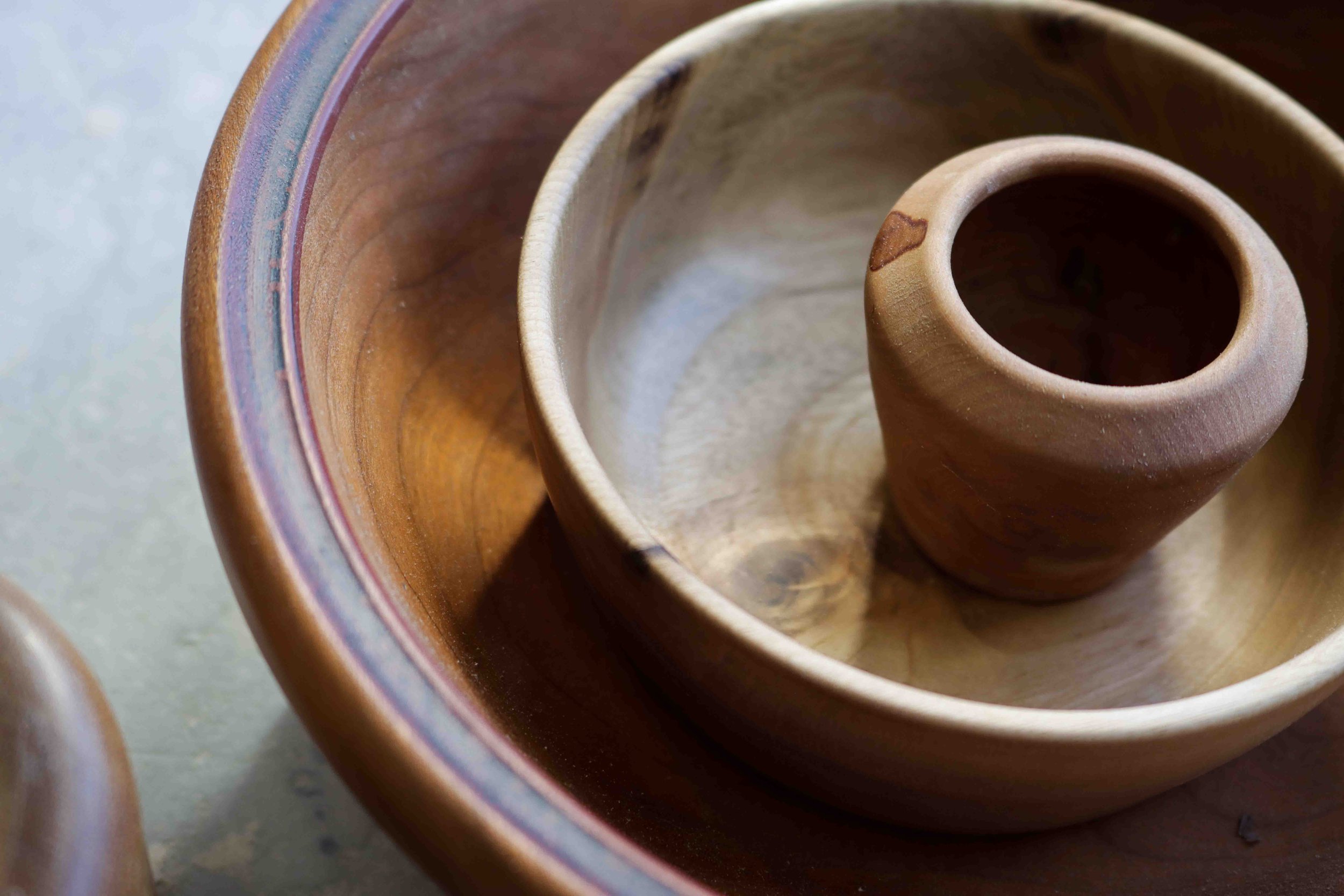 Trio of wooden bowls turned on the lathe (Copy) (Copy) (Copy) (Copy) (Copy)