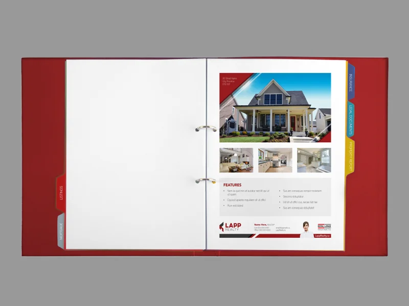 Lapp Realty Binder & Sales Sheets