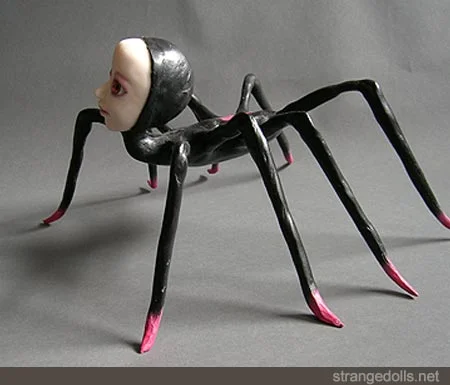 Commission for Sareet. To combine her love of black, pink, and something that would look perfect with her Mark Ryden collection.