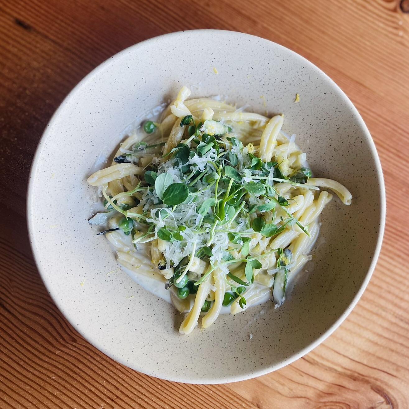 Don&rsquo;t miss your chance to try our spring pasta special, available for a few more days before our culinary team implements the next round of seasonal specials&hellip;

Casarecce pasta, charred asparagus, spring peas, 
pea shoots, lemon, shallots