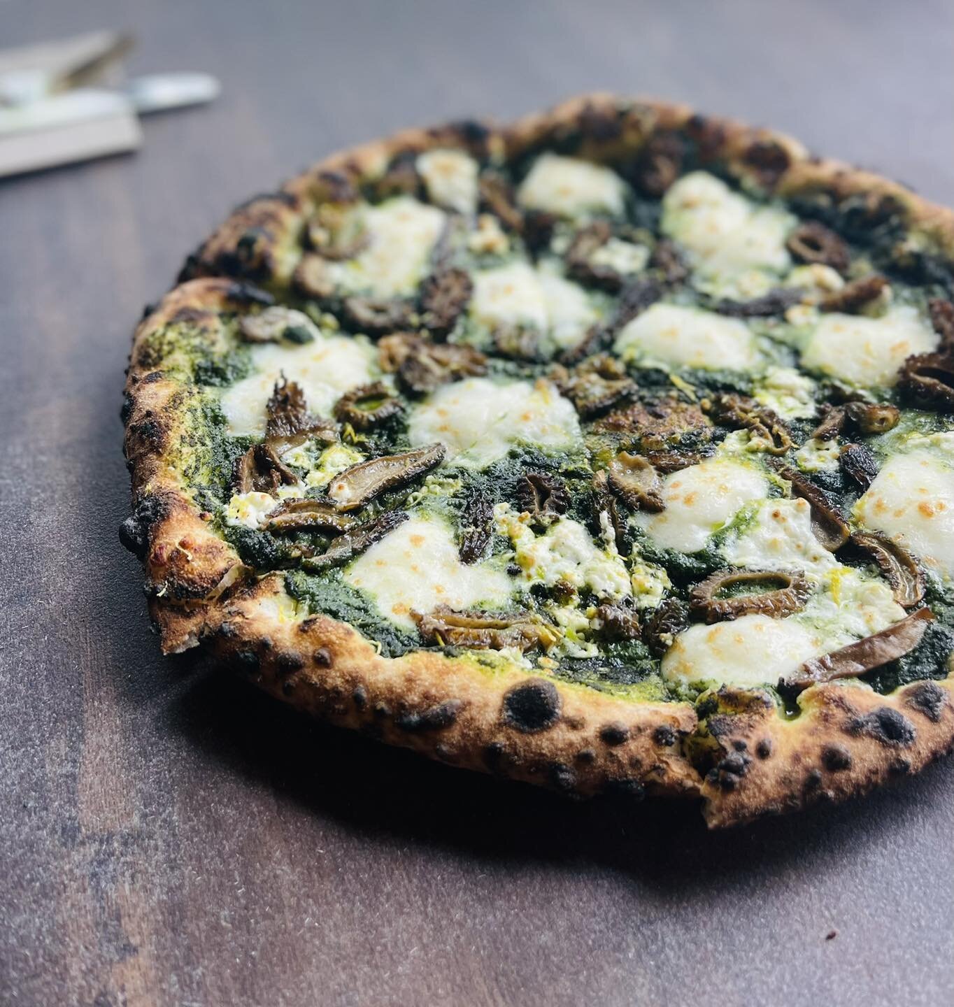 We&rsquo;ve got a few more morels to keep this delicious pizza special going for another day or two! 

House-made wild nettle pesto, locally foraged morel mushrooms, feta, fresh mozzarella &amp; lemon zest.

#woodfired #gorgeinspired #solsticepizza #