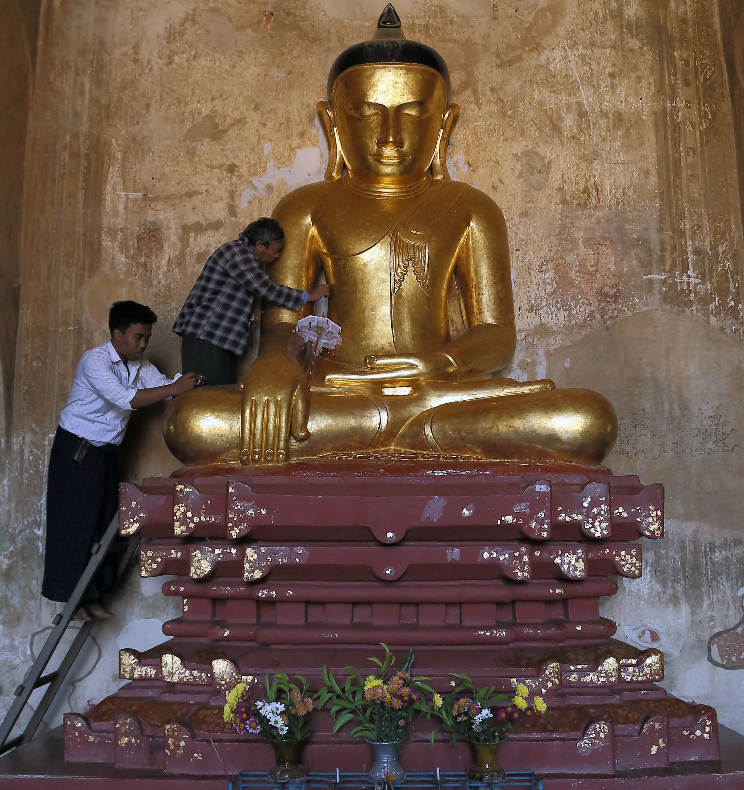 Golden Buddha in Bagan, Myanmar