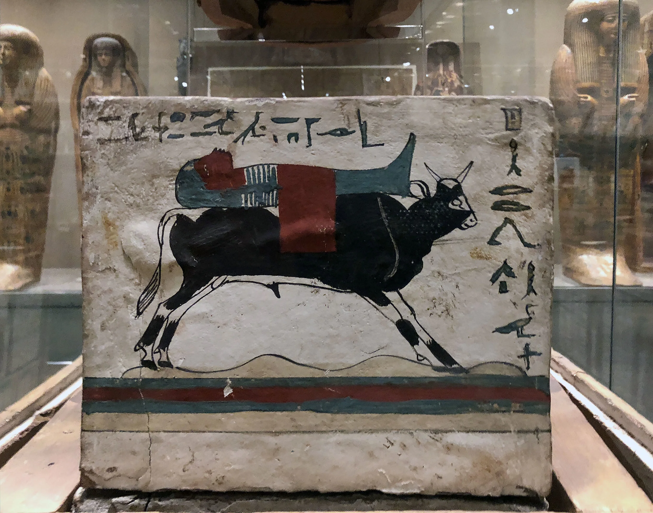 Apis bull carrying the dead to the underworld
