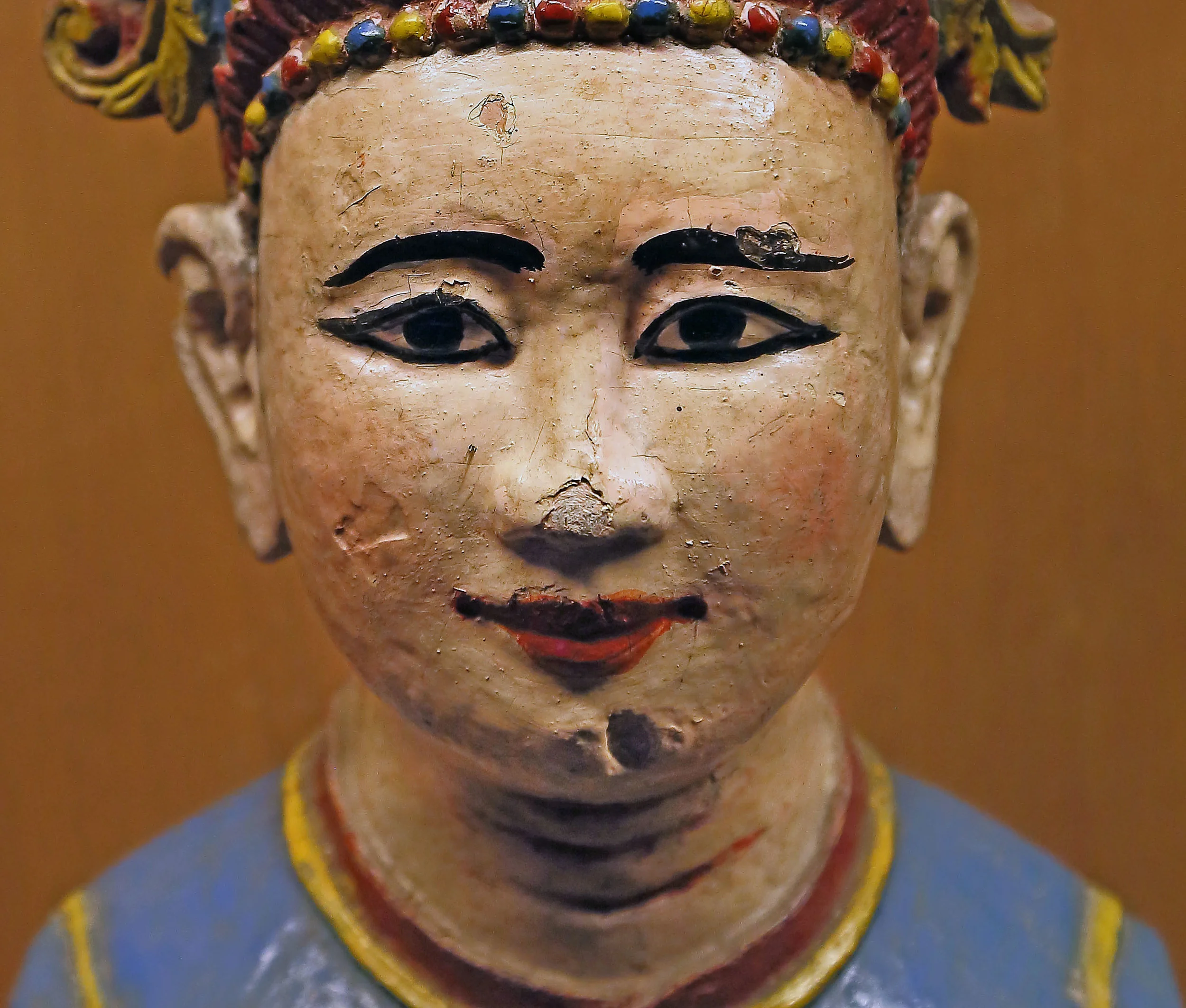 Water puppet head in Hanoi