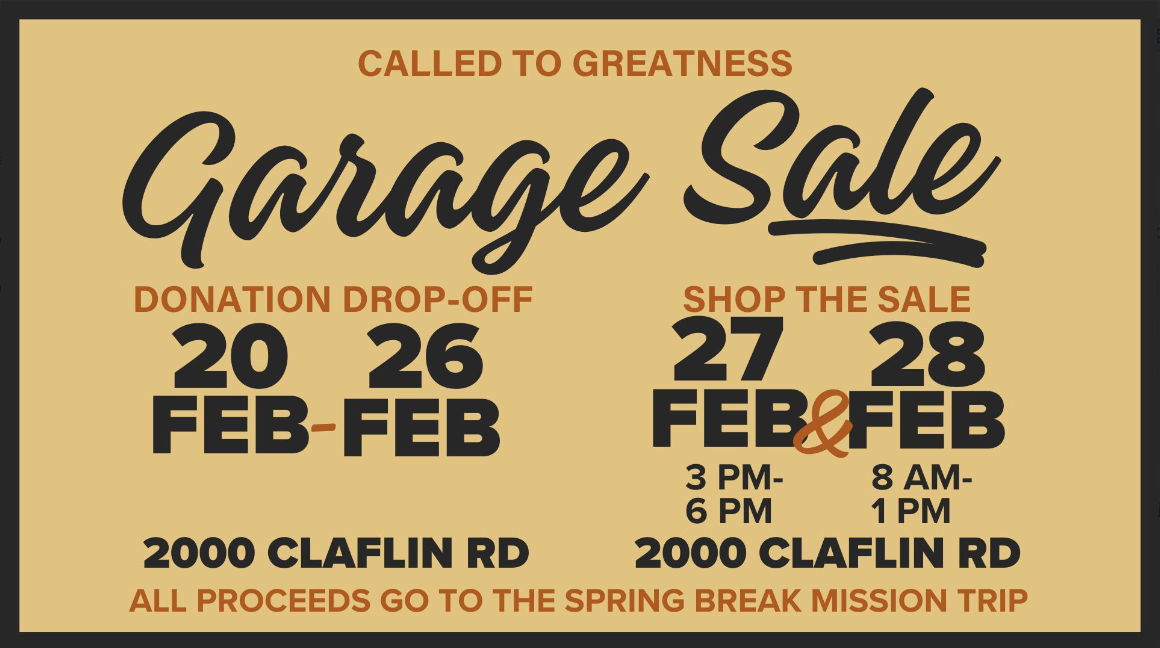CTG Garage Sale