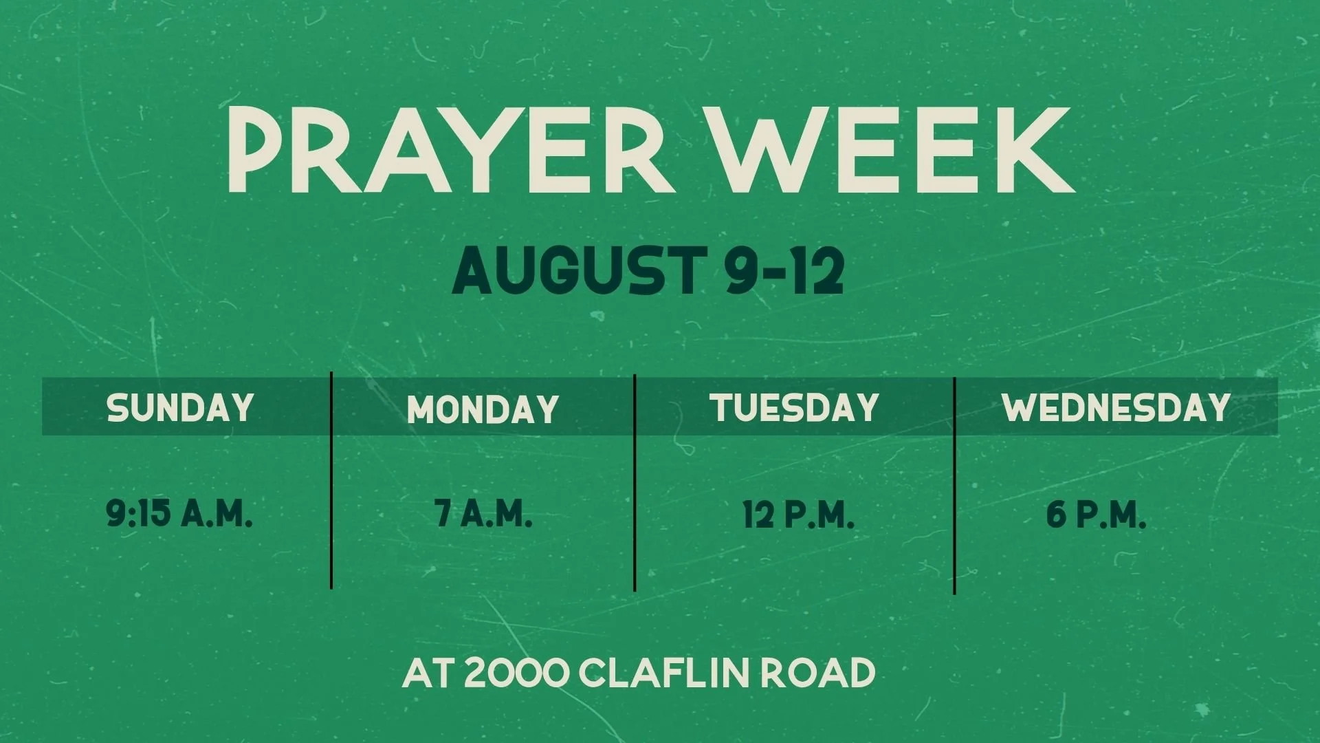 Week of Prayer