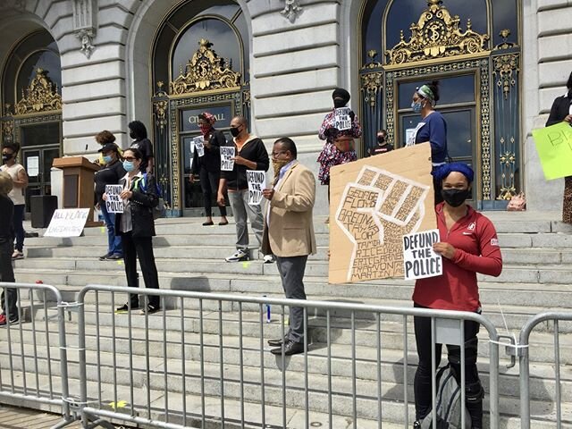 At a press conference today at San Francisco City Hall, organizer Phelicia Jones said, &quot;Two weeks ago there were thousands of people out here protesting. Now that we are digging in to policy work to advocate for change, there are only dozens of 