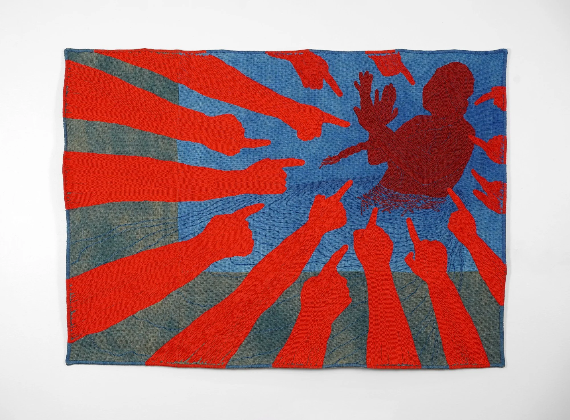   Downstream  (2026) Wool, burlap 51 x 36 inches 