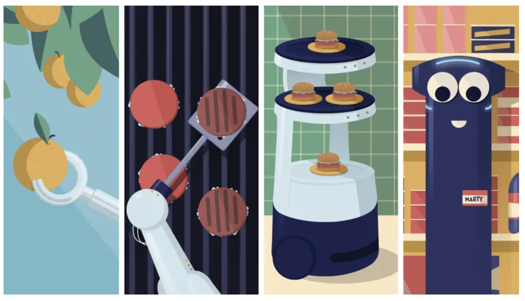 Eating out will mean robot encounters