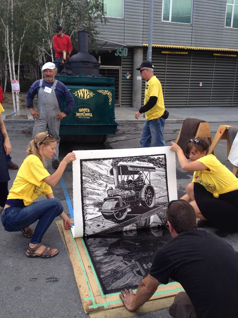 Roadworks Steamroller Printing Festival