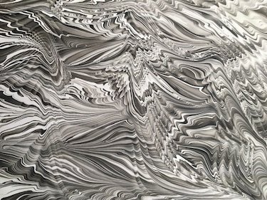 Advanced Paper Marbling on Metallic Paint and Overmarbling - Nevada Museum  of Art