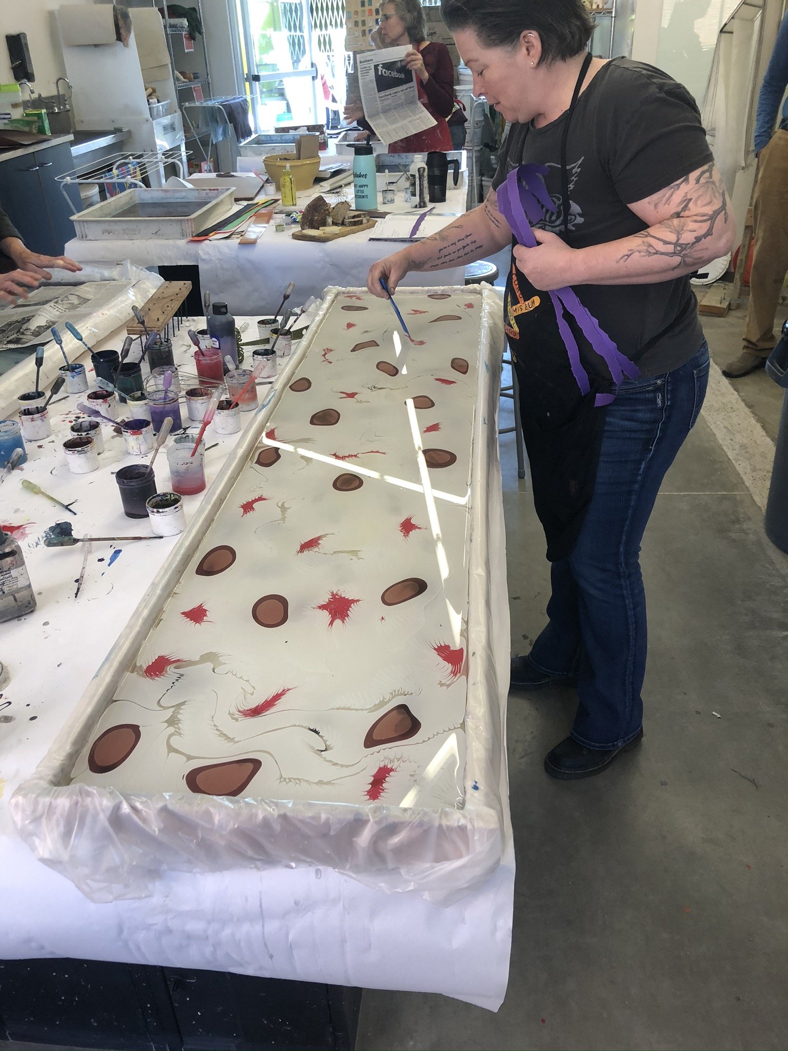 Paper &amp; Fabric Marbling