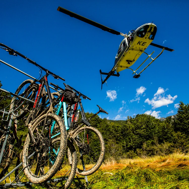 Getting a lift up to the Ghost Lake hut. photo : therodfather