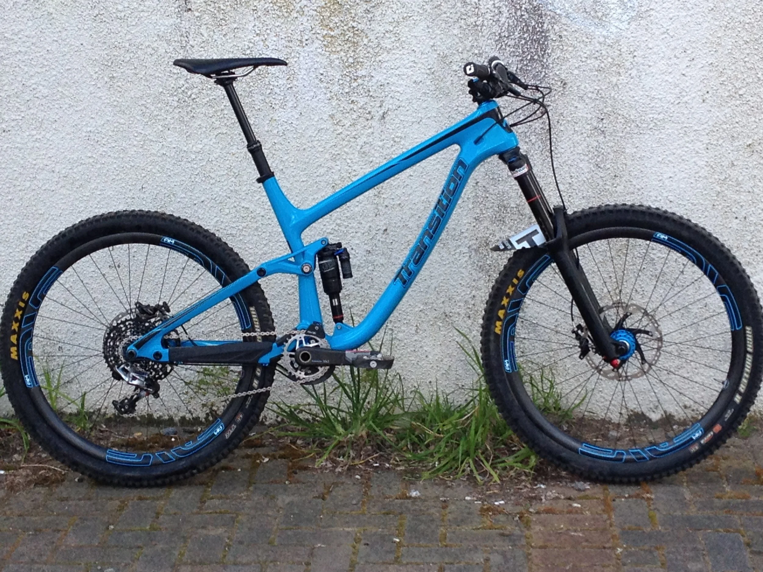 Jono Churchs' Transition Patrol carbon Lyriks with Andreani damper upgrade. photo : Jono Church