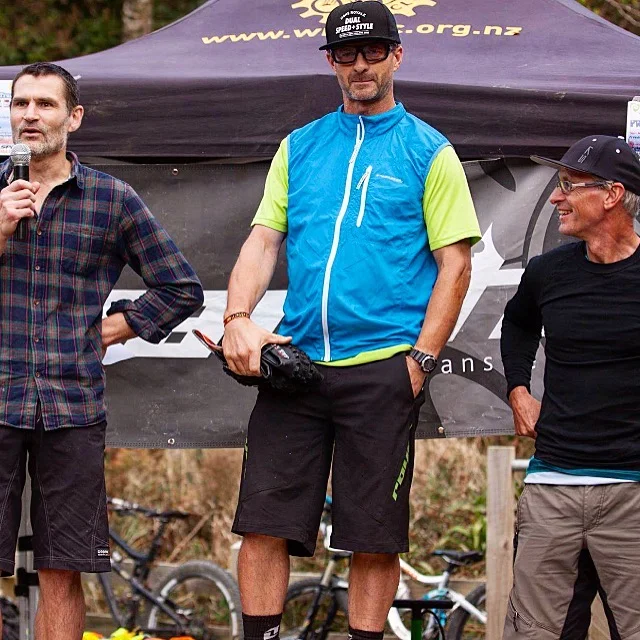 Winning a race and looking nonchalant on the podium gets photographers thinking you do this all the time and must be worthy of a cover. Dirt merchants Enduro, Polhill, Wellington.