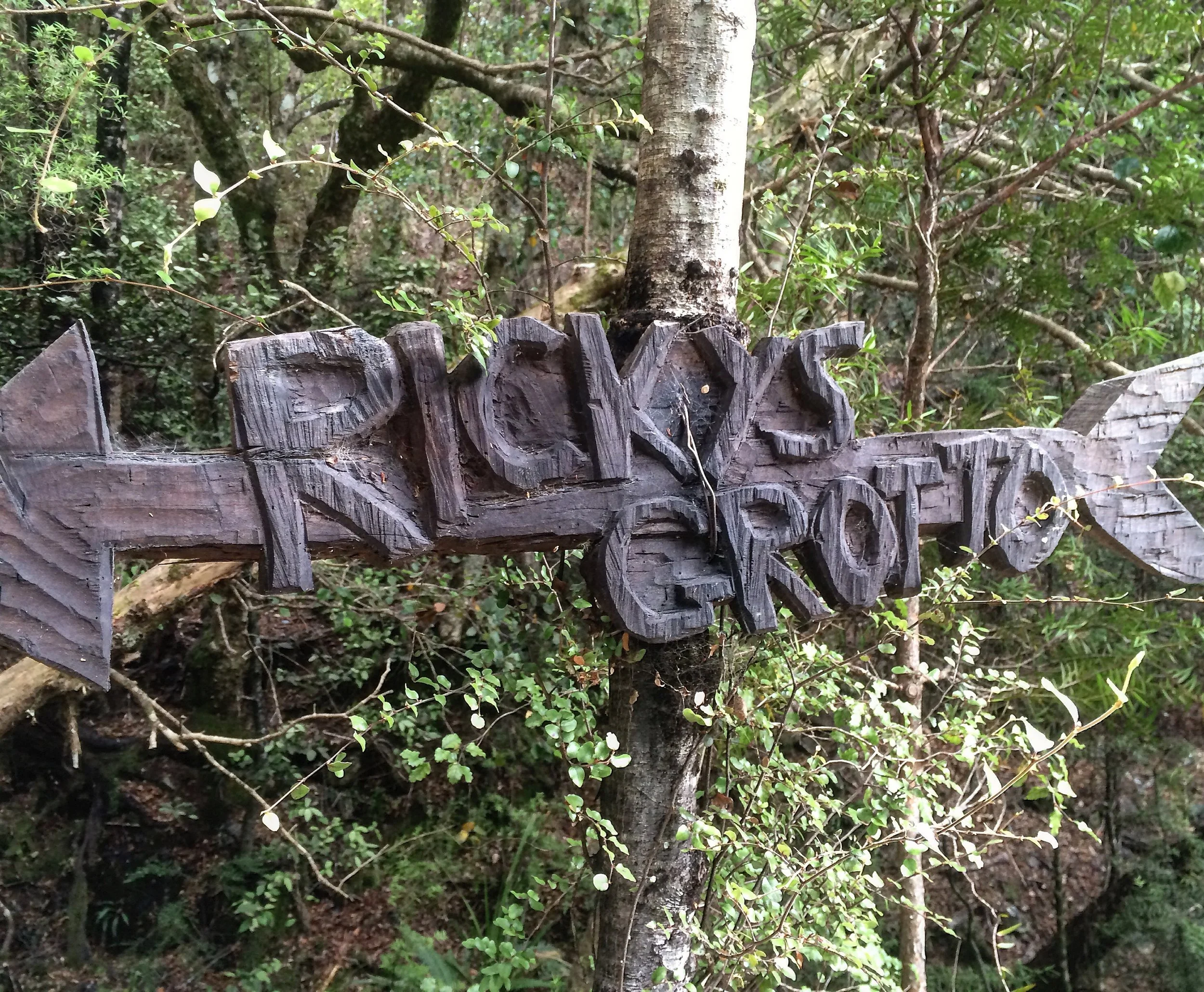 More work has gone into the trail signs here than has gone into some of the trails back home.