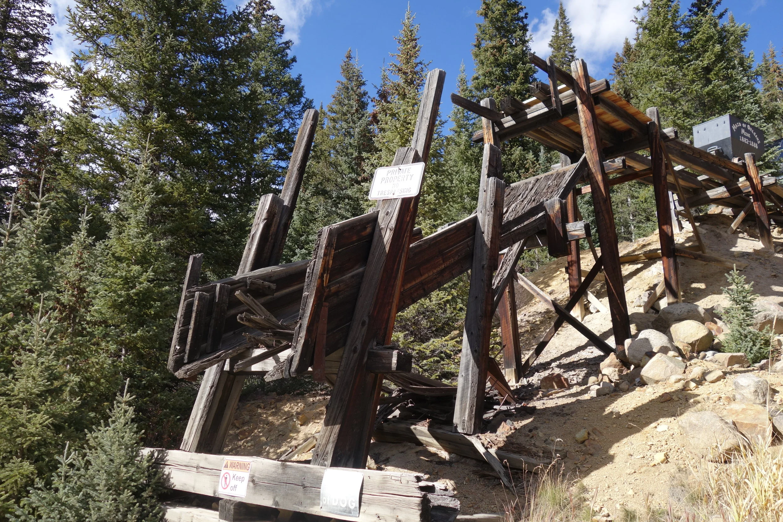 There are gold workings littered through these hills.