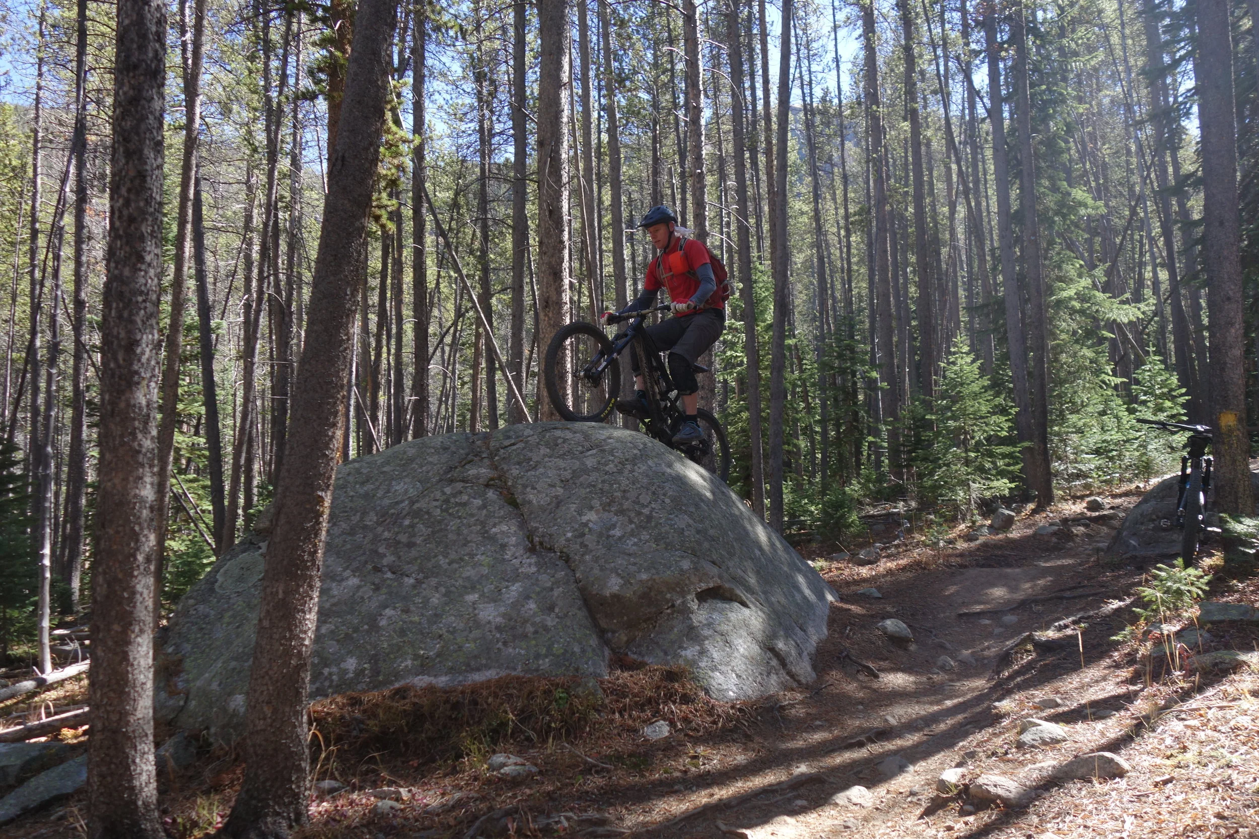 Stefan looking casual rolling the rock.