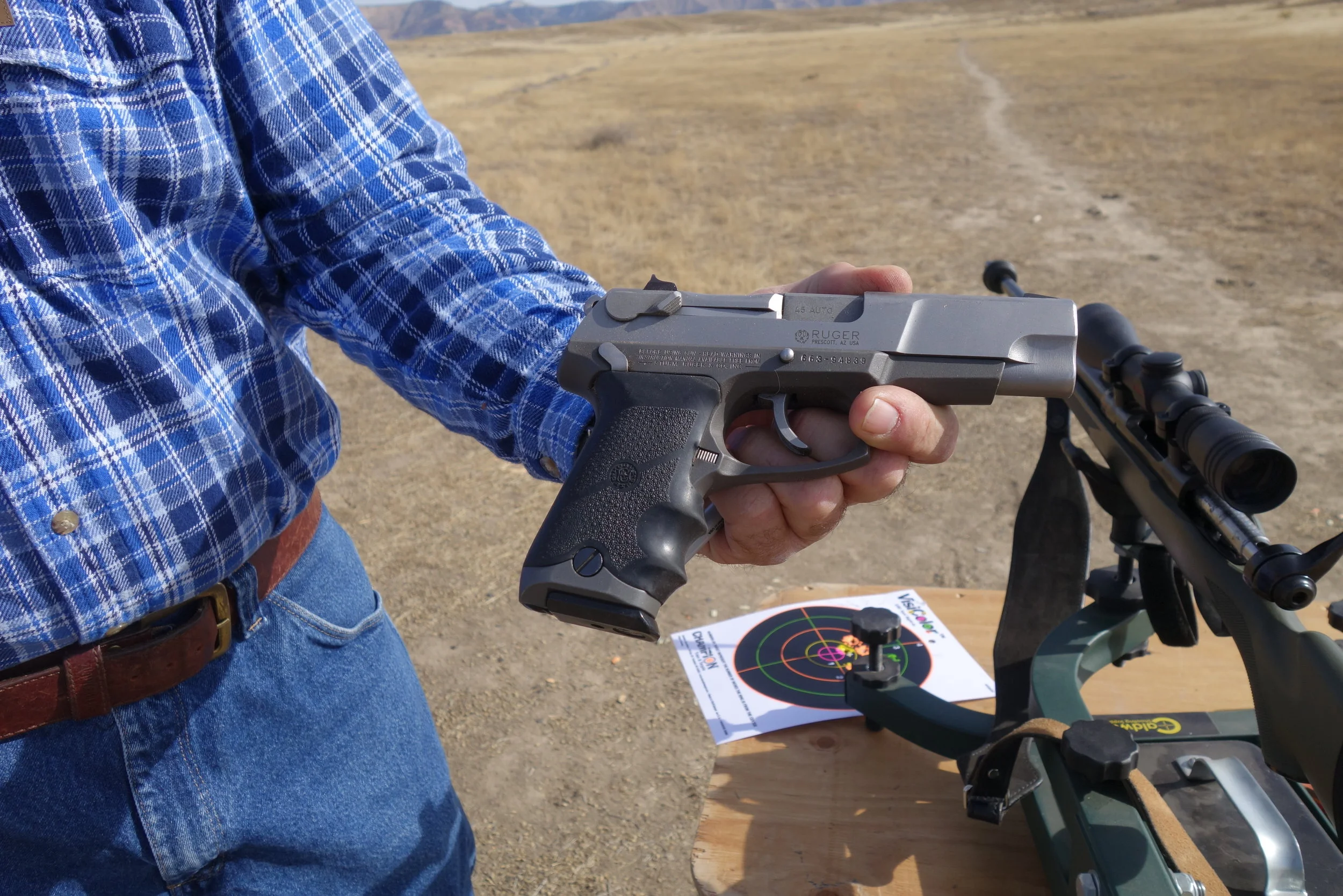 I made a new friend at the trails. What's the 9mm automatic handgun for Cletus, I asked him. To shoot any F****** who tries to steal my rifle. Voting for Trump? I asked. You betcha! He replied.