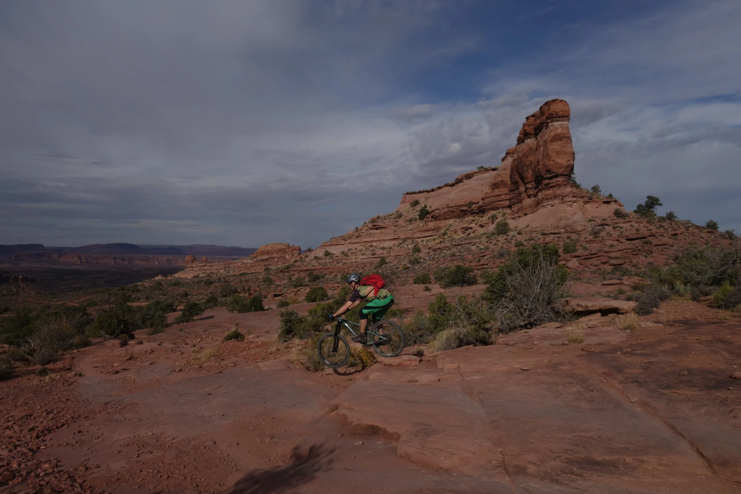 Tim popping one of the smaller slab drops.